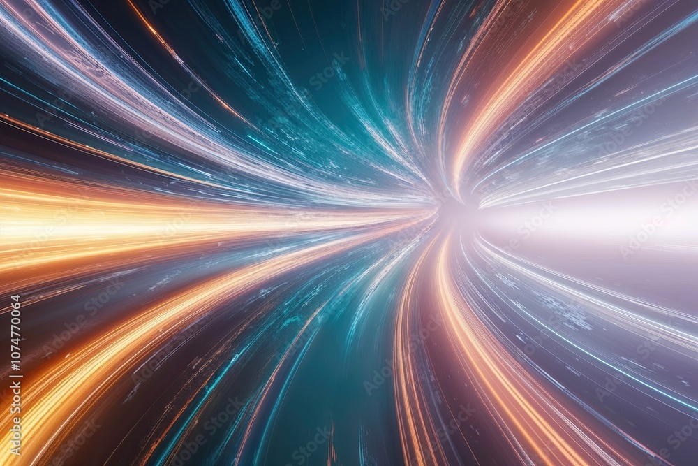 Poster vibrant abstract energy flow background with dynamic light and ethereal colors