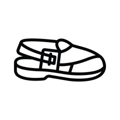 Peshawari chappal vector design in editable style