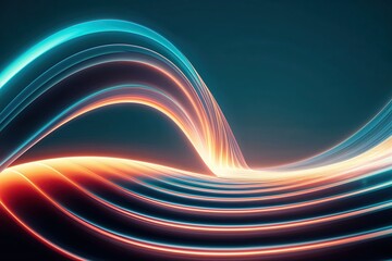 Dynamic Aesthetic Energy Wave Design Featuring Fluid Motion and Illuminating Light