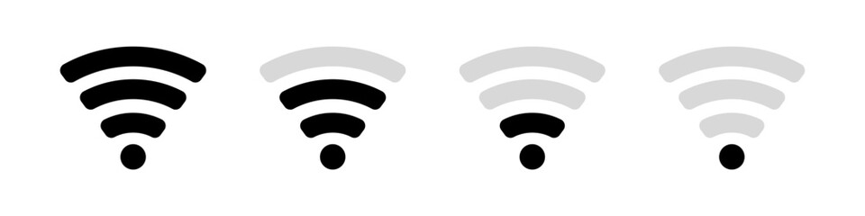Wifi icon set. Wifi signal icon