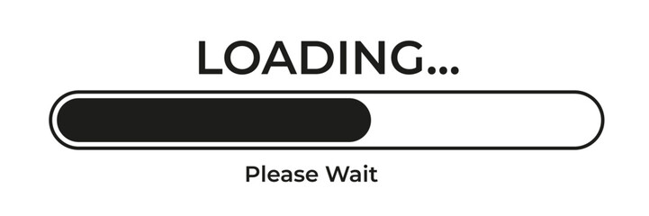 Loading bar vector. Loading progress.