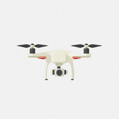 This simple drone icon features a flat design on a clean white background, ideal for technology, photography, or aviation-themed projects.