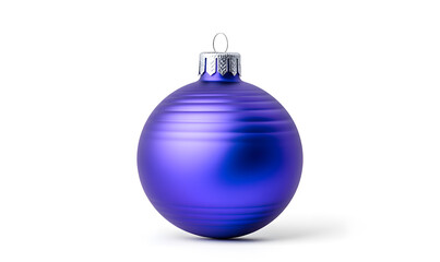Shiny Blue Christmas ball isolated on a white background
