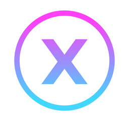 ネオンカラーのグラデーション｜Xアイコン