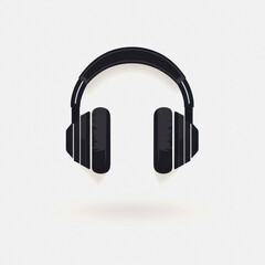 Fototapeta premium This minimalist icon features a sleek pair of noise-canceling headphones. Its simple design emphasizes modern technology, making it perfect for audio-related projects.