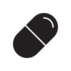 Pill icon. Simple vector sign.