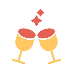 Wine Glasses Vector Icon
