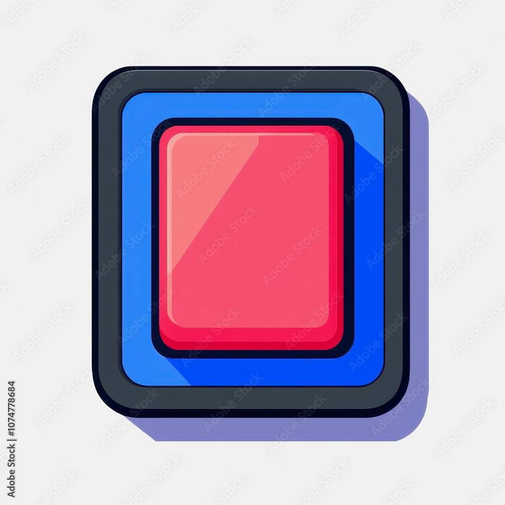 Aufkleber this graphic features a simple flat icon representing a smart light switch, designed with a modern a
