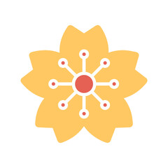 Cherry Blossom Vector Icon
