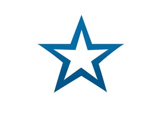 Obraz premium Simple Blue Star Graphic Icon logo Emblem