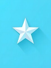 Obraz premium Simple Blue Star Graphic Icon logo Symbol
