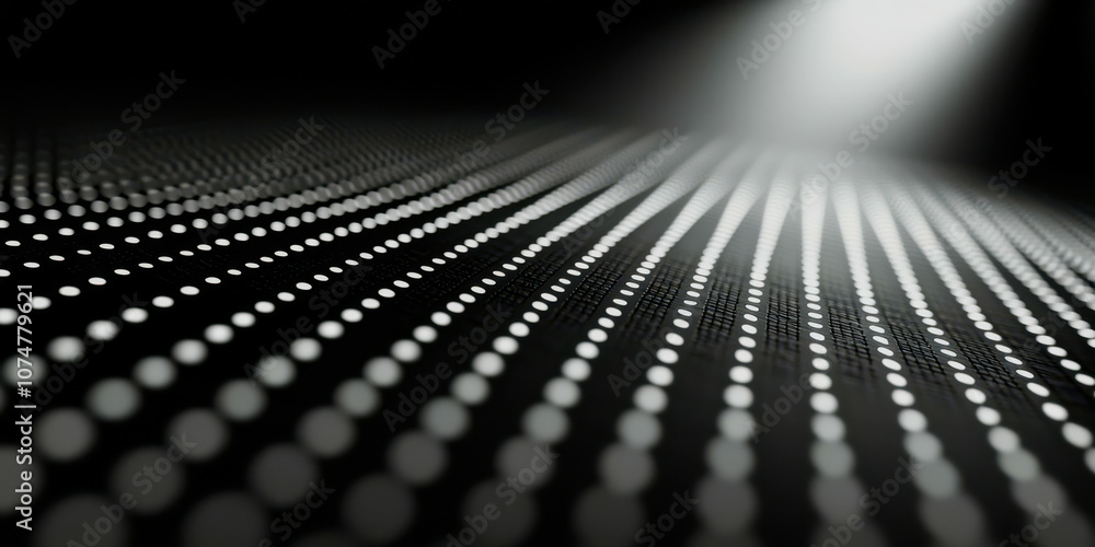 Aufkleber A close up of a black and white image of a pattern of dots
