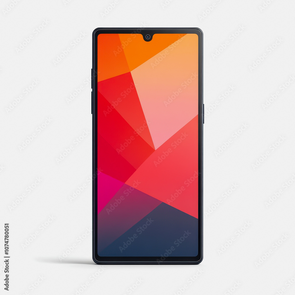 Aufkleber this stock image features a simple flat smartphone icon isolated on a clean white background, perfec