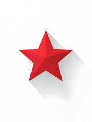 Obraz premium Isolated Simple Red Star Graphic Icon logo Emblem