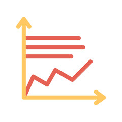 Line Graph Vector Icon