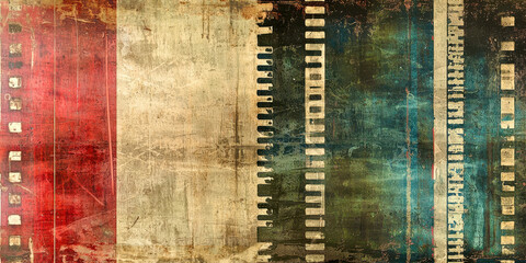 Obraz premium A painting with a red, white, and blue background