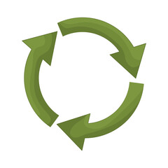 Illustration of recycle symbol 