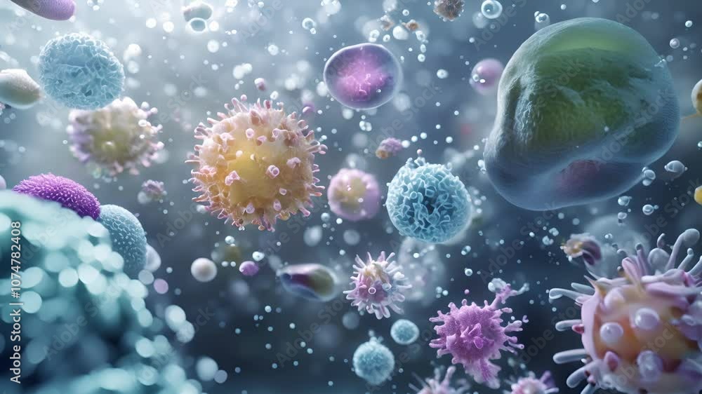 Poster a collection of tcell receptors with varying shapes and sizes allowing for recognition of a wide ran