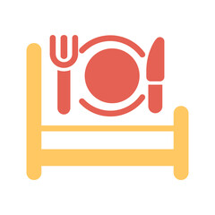 Breakfast in Bed Vector Icon