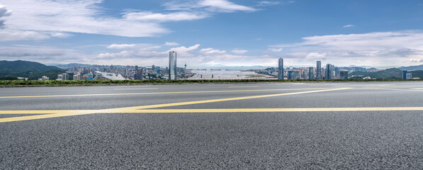 Breathtaking Urban Landscape Panorama with Clear Skies and Modern Architecture