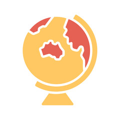 Earth Globe Asia-Australia Vector Icon
