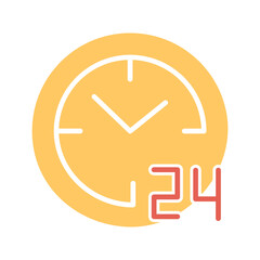 24 Hours Vector Icon