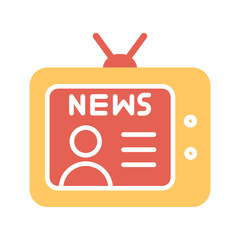 Newsreader Vector Icon