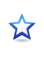 Obraz premium Isolated Simple Blue Star Graphic Icon logo Symbol Emblem