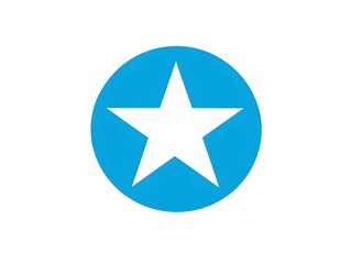 Obraz premium Isolated Simple Blue Star Graphic Icon logo Symbol Emblem