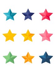 Obraz premium Many Colorful Star Graphic Icon logo Symbol