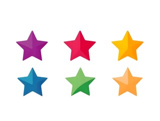 Obraz premium Many Colorful Star Graphic Icon logo Symbol