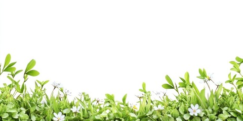 Obraz premium Real spring grass leaves flowers background nature.