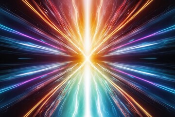 Obraz premium Vibrant Dynamic Abstract Energy Flow Background with Glowing Light Effects