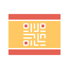 QR Code Business Card Vector Icon