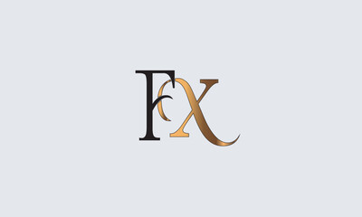 FX, XF , F , X , Abstract Letters Logo Monogram