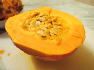 pumpkin cut for home baking
