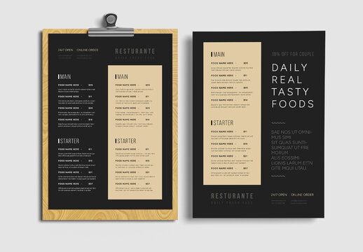 Restaurant Food Menu Template