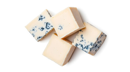  Blue cheese isolated on white background