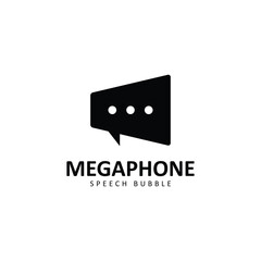 megaphone speech bubble logo vector