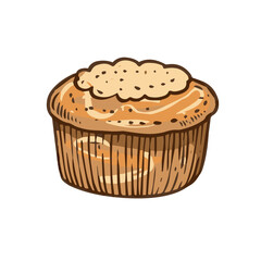 Enjoy a Delicious Muffin with a Fluffy and Creamy Topping Perfect for Any Occasion