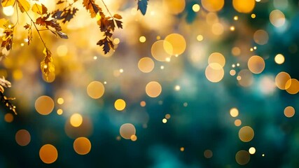 A bright blue background with yellow and orange dots scattered throughout