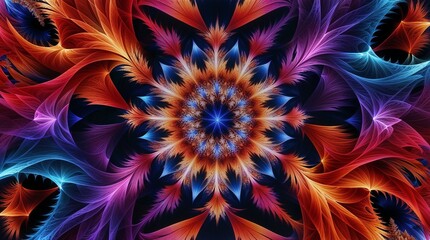 Blue abstract technology data wavy lines in holographic style