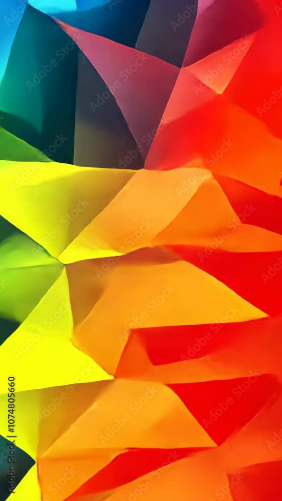 Aufkleber a vibrant abstract pattern of colorful geometric shapes arranged in an artistic display