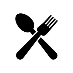 Spon fork icon. Simple vector sign