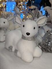 deer and Christmas tree