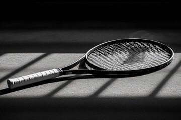 Tennis Racket in Sunlight