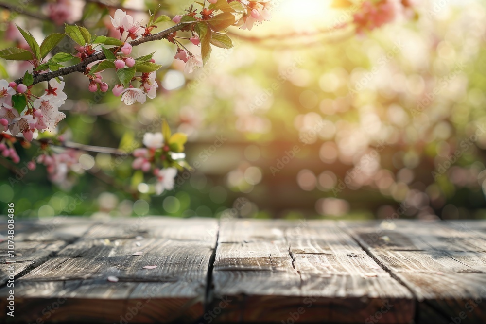 Poster table background and spring time