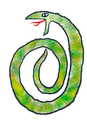 Obraz premium green snake 