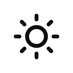 sun icon. Simple vector sign.
