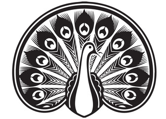 Peacock feather logo vector silhouette design, Peacock feather logo design vector illustration, Hand drawn Peacock feather, Peacock feather logo icon template vector illustration